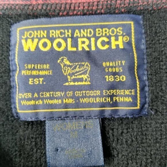 Vintage 80s Black WOOLRICH Navajo Red Bear Patch Oversized 100% Wool Vest - Picture 4 of 7